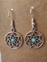 Ohrringe Modeschmuck Traumfänger Boho Style silberfarben NEU