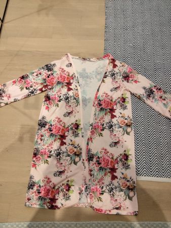 Floral Print Kimono Cardigan - Lightweight Spring Layering