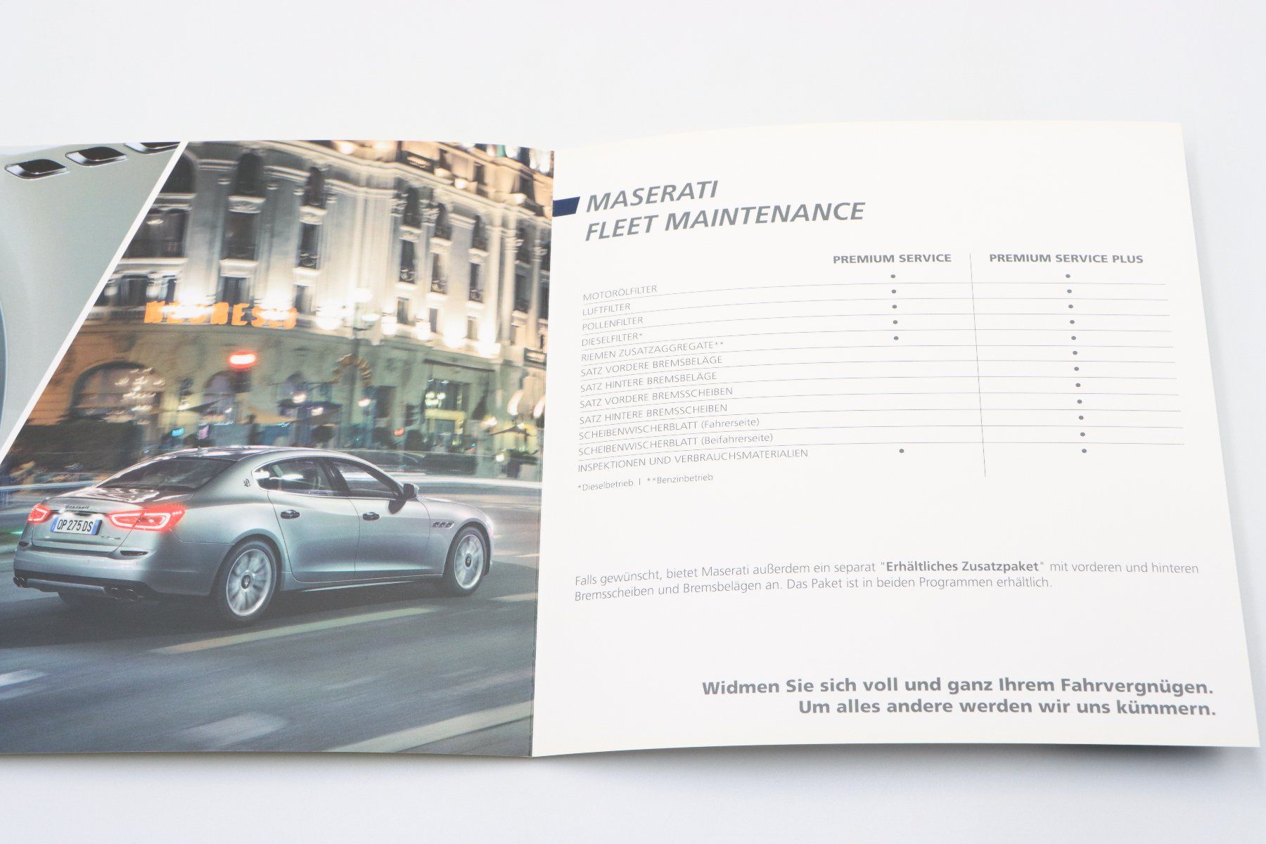 Maserati Documenti: Maserati Maintenance / Service Programm Prospekt 2014 – Usato da Bühl b.Aarberg venduto da Collectorpassions 4