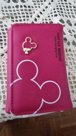 Kinder Portemonnaie pink mit Mickey Mouse Motiv