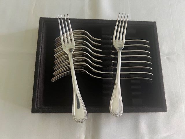 Christofle Fourchettes: Christofle Malmaison, versilbert Dessertgabel – Neuf (Voir description) à Neuenhof par Sandy2006