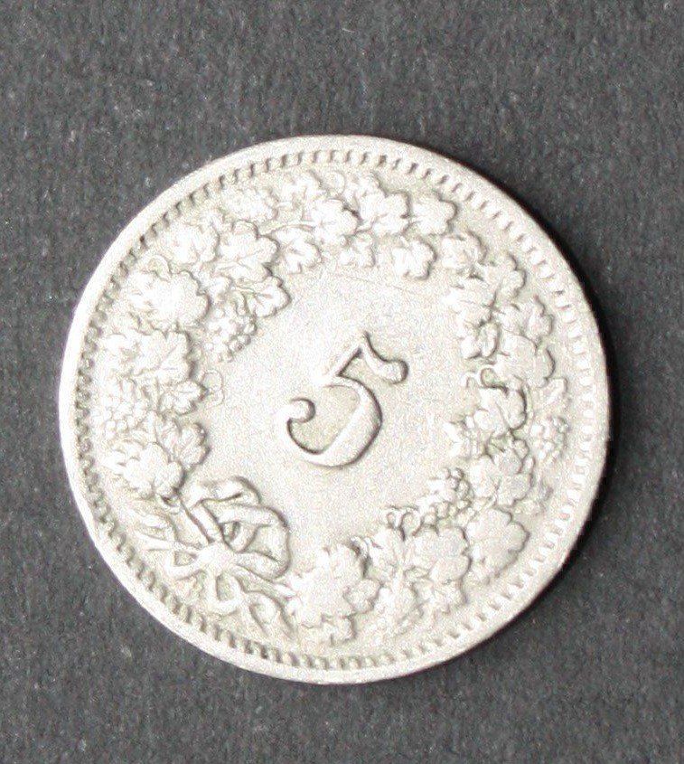 Tutti le monete: 5 Rappen - 1914 – Usato da Wettingen venduto da Licht08 1