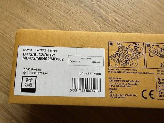Oki Cartucce per stampanti & toner: Toner Oki 45807106 BK – Nuovo e nell'imballaggio originale da Flühli LU venduto da alroco01 1