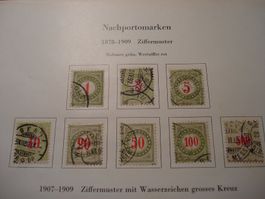 Satz Nachportomarken o 1878-1909, o, bis 5.-