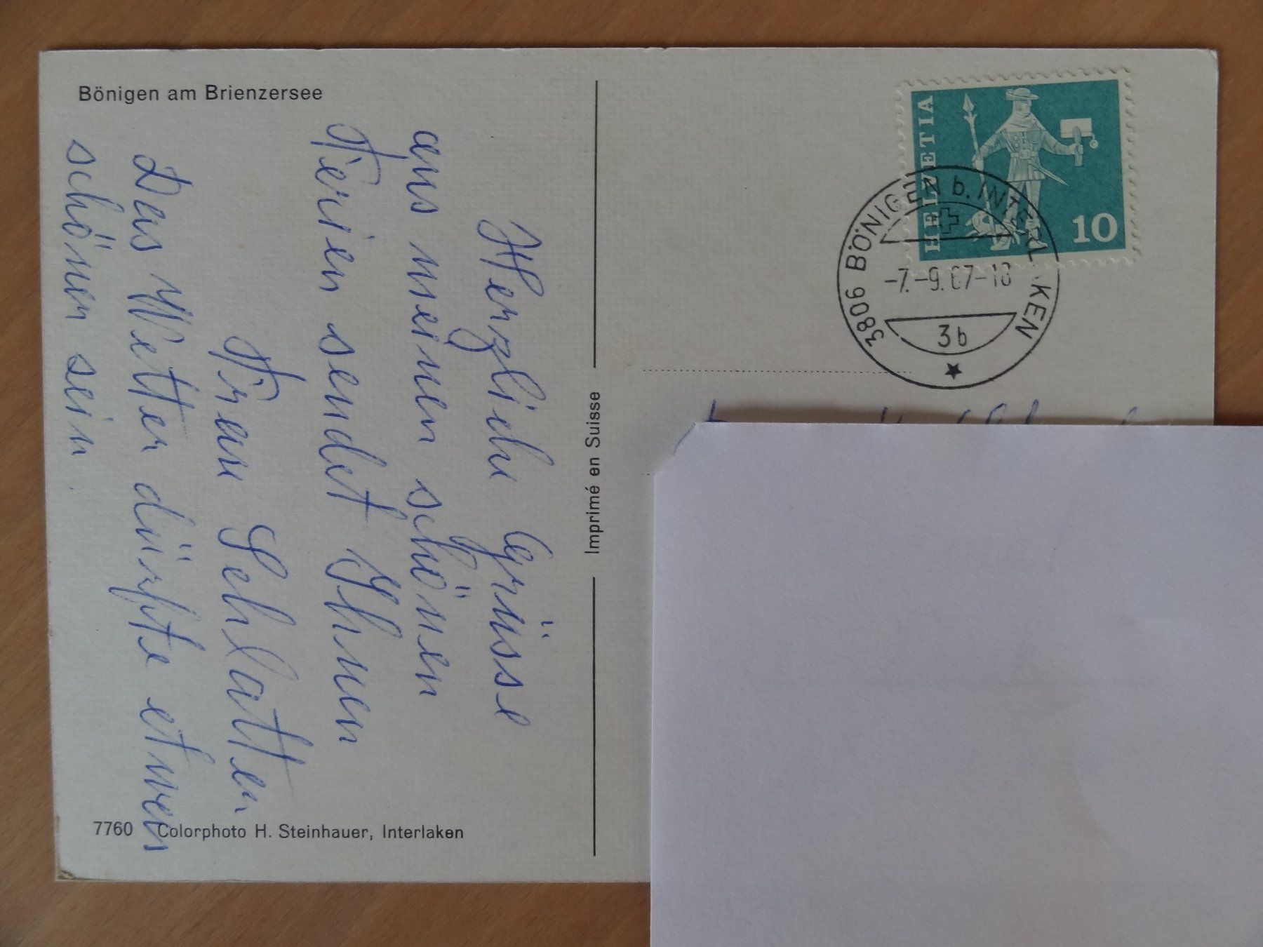 Cartoline postali: Böningen - BE - Suisse - 1967 – Usato da St Léonard venduto da Riglin 1