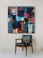 Abstraktes Bild 80x80cm mit Rahmen
