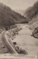 VIÈGE - ZERMATT - Train à vapeur et les rapides de la Viège