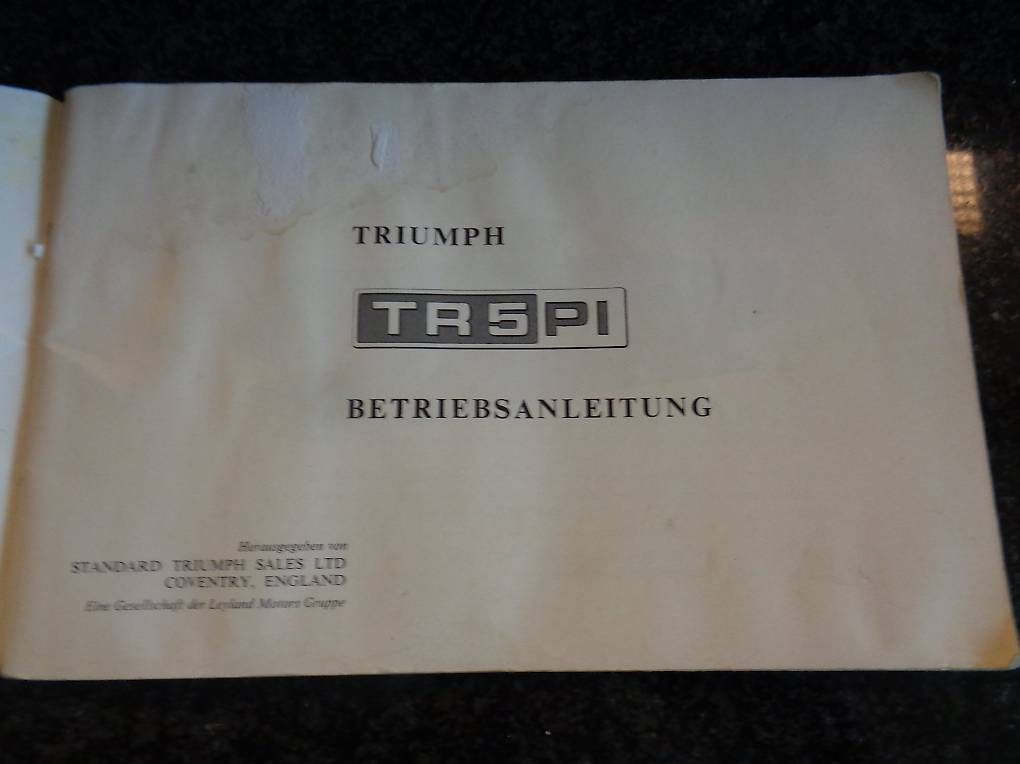 Bücher: Betriebsanleitung, Handbuch Triumph TR5 – Gebraucht aus Toffen von Buzz_AG 1