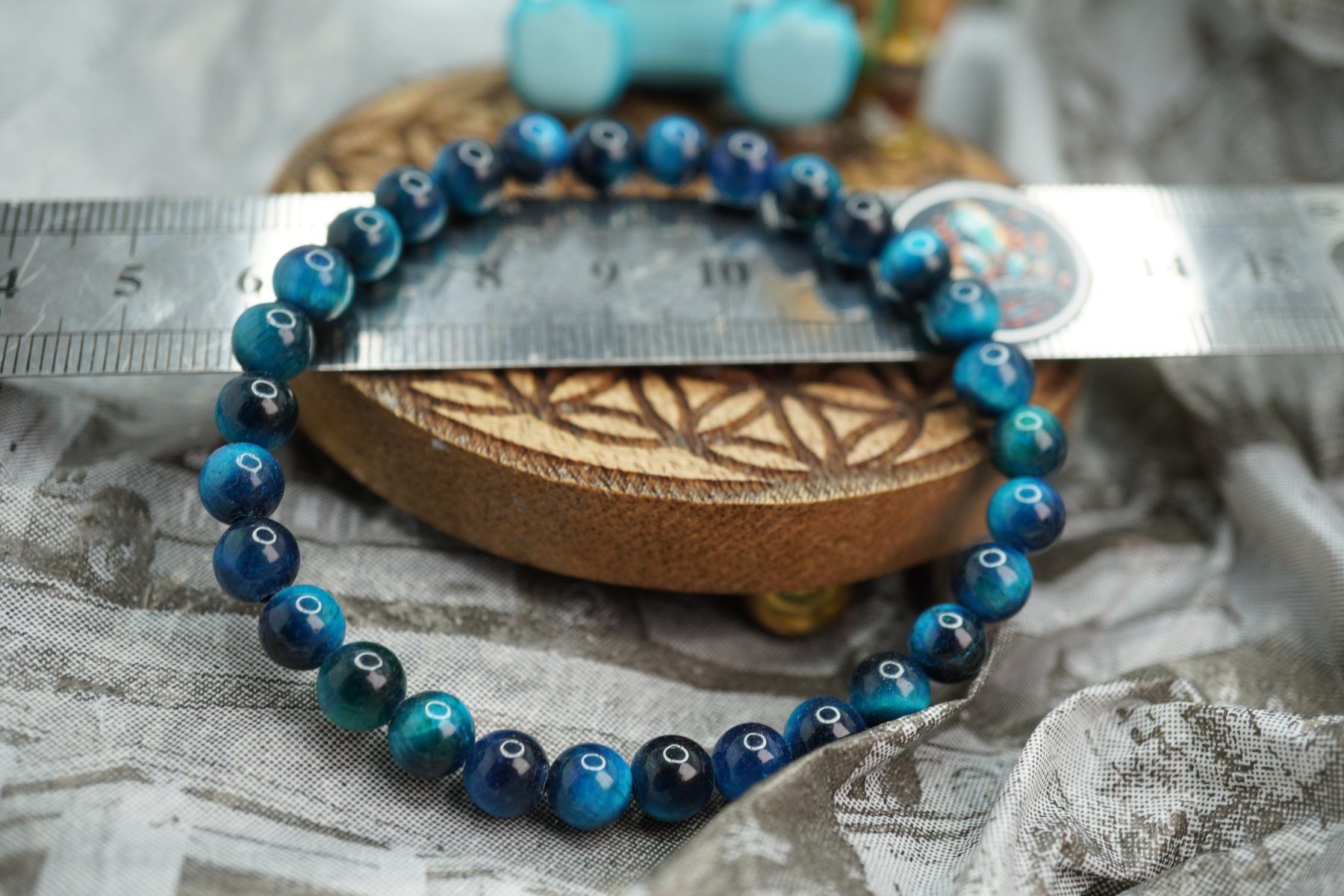 Minerali & Pietre curative: Tigerauge Blau  6mm    Armband      elastisches   Ab 1.- – Nuovo e nell'imballaggio originale da Eschenbach SG venduto da topstone 3