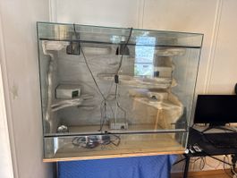Terrarium Glasgehäuse mit Einrichtung und Technik gebraucht