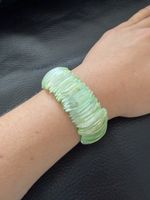Armband Muscheln grün elastisch