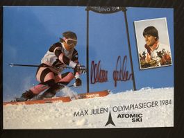 Max Julen Olympiasieger 1984 Unterschrieben Grusskarte