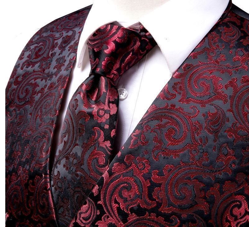 Gothic Steampunk Weste Herren - Viktorianische Paisley Blume