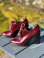 Elegante NAVYBOOT Damen-Schnürpumps – Grösse 37 – Bordeaux
