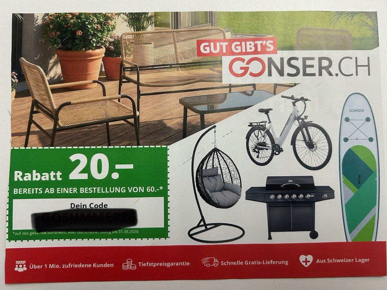 Buoni: Gonser Gutschein Fr. 20.- – Nuovo (secondo la descrizione) da Burgdorf venduto da MCSchweizer88