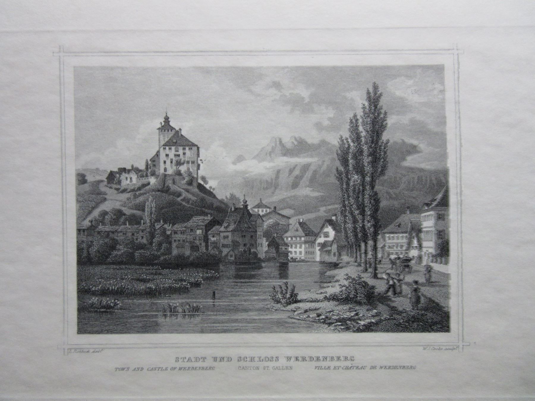 Incisioni: WERDENBERG STAHLSTICH – Usato da Gersau venduto da grafik-kunst 1