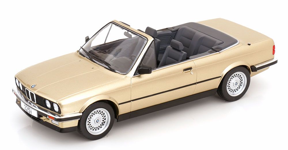 BMW Modellini d'auto: BMW 325i E30 CABRIO HELLGOLD 1:18 MCG – Nuovo e nell'imballaggio originale da Suhr venduto da Moebelsiralfred