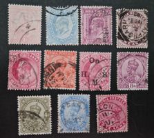 Britische Kollonien 10 Indische Briefmarken, alt & gebraucht