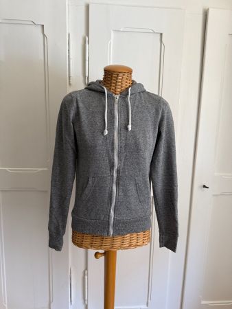 Sweatjacke grau meliert XS