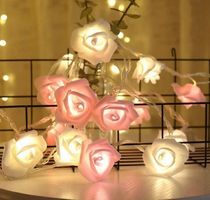 Batterie Betrieben 10 LED Rose Deko Hochzeit ca 1,5m lang