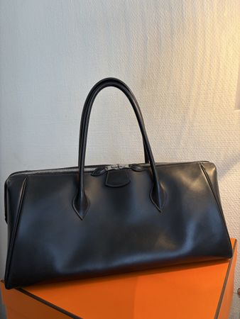 Hermès Paris Bombay 40 Handtasche - Box Calf Schwarz Chèvre