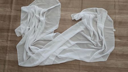 🆕 Weisser Chiffonschal // Halstuch // Leicht & Transparent