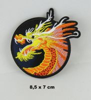 DRACHE - Aufnäher - Aufbügler - Stickerei - 8,5x7cm