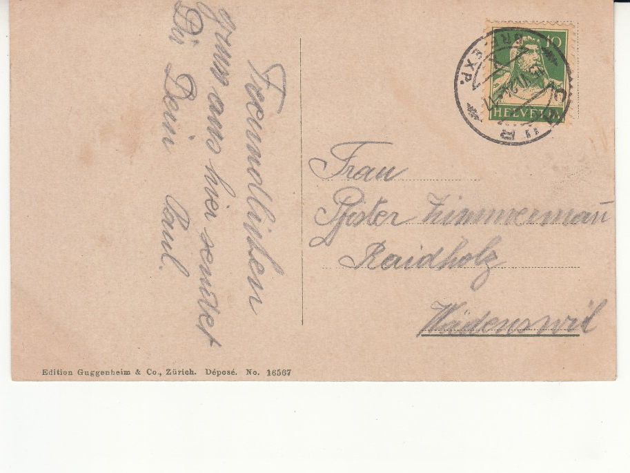 Cartoline postali: Chur Quaderschulhaus 1924 – Usato da Bürglen TG venduto da StampGraf 1