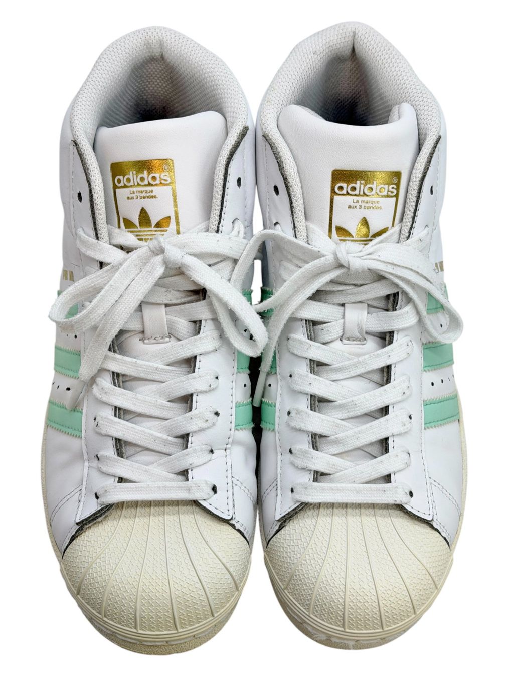 Adidas Chaussures hommes: Baskets Adidas Pro Model cuir blanc. Pointure 38 – D'occasion à Cossonay-Ville par Retrova 2