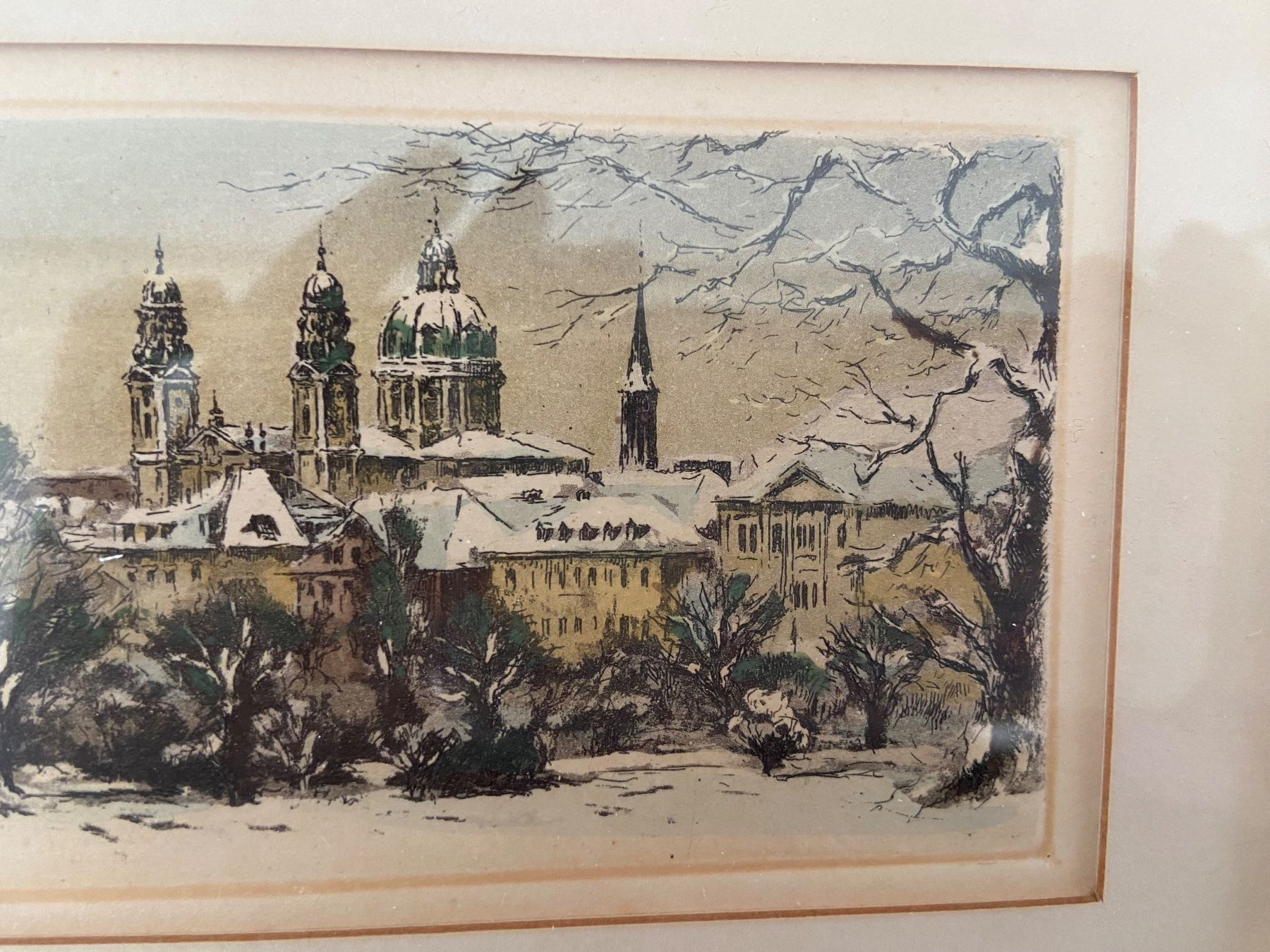 Foto & Immagini: München Stadtansicht im Echtgold - Rahmen 23x14cm – Usato da Luzern venduto da waterfront1 3