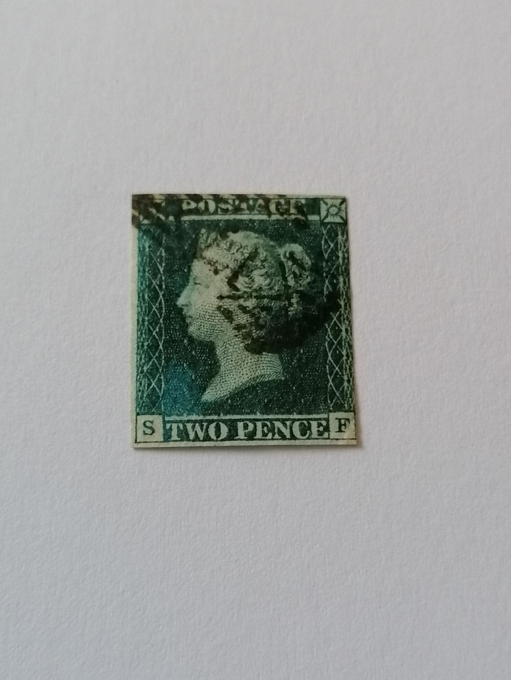 Tous les timbres: Two pence blue 1841, Platte 4  – D'occasion à Happerswil par tschergi