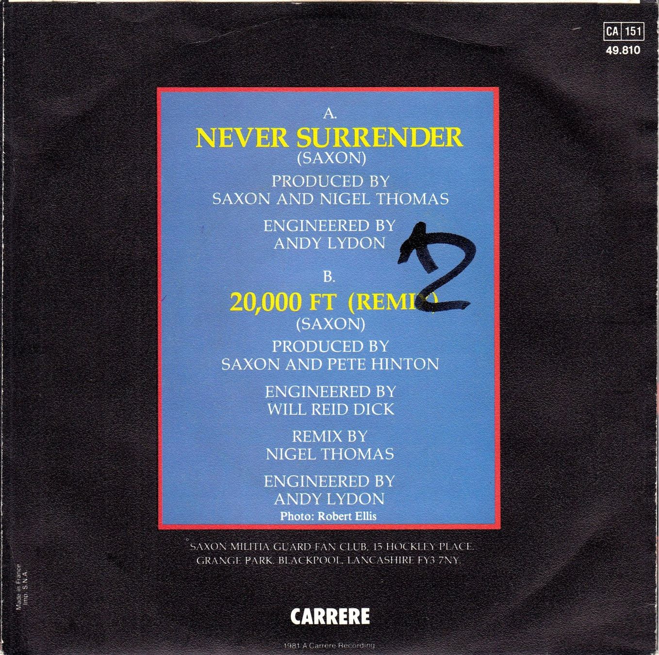 Schallplatten: Saxon Vinyl Single von 1981 – Gebraucht aus Volketswil von Abcrecords 1