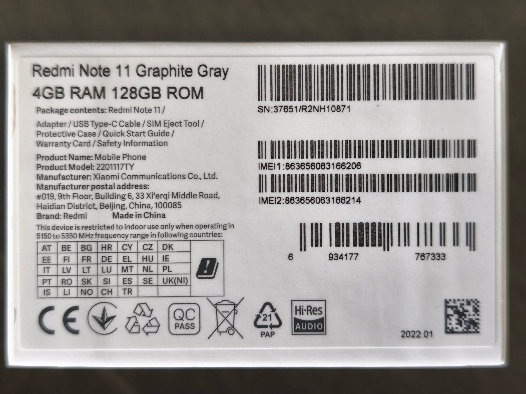 Xiaomi Telefoni cellulari / Smartphones: Xiaomi Redmi Note 11 Graphite Gray - 128GB + 512GB – Usato da Jegenstorf venduto da Juchlistock 9