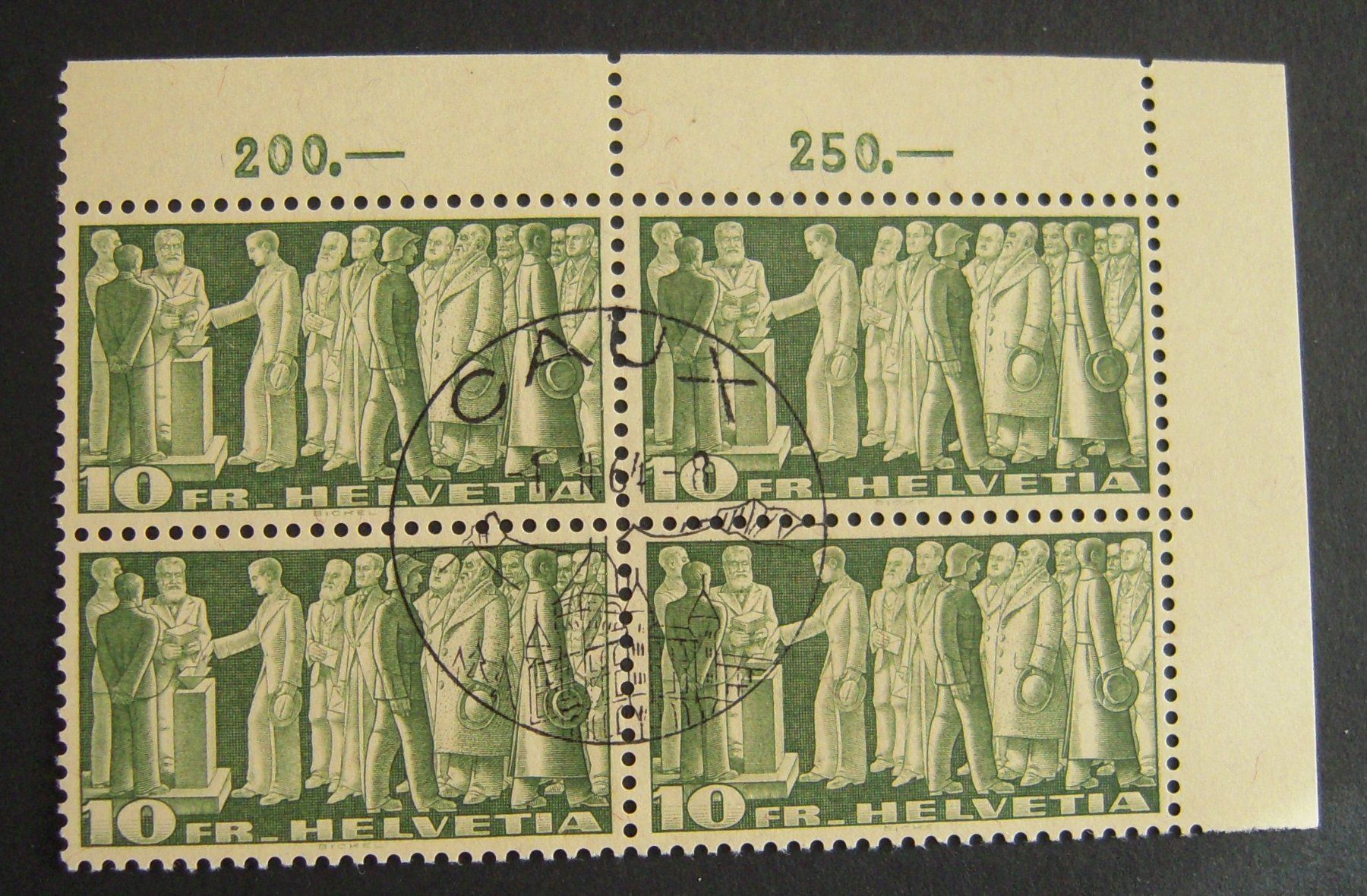 Tutti i francobolli: 218x VB gest. Caux 1.2.64, ss Zentrumsstempel – Usato da Stallikon venduto da Saentis2014