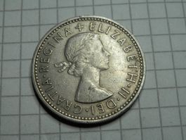 Großbritannien 1 Schilling, 1956 Englisches Wappen, drei Löw