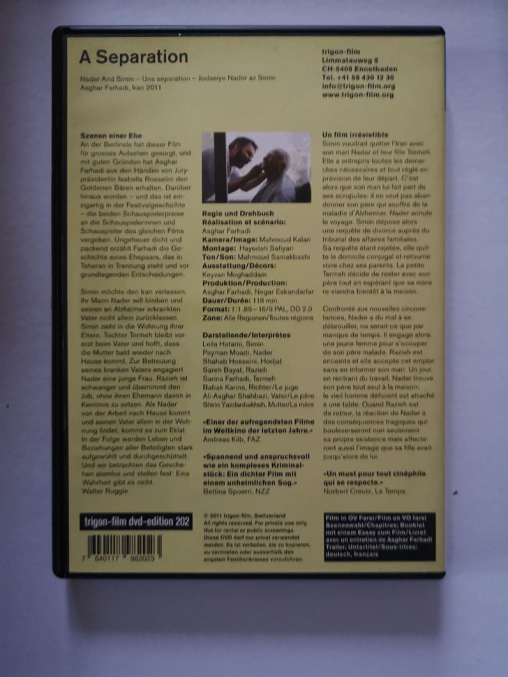 Tutti i DVDs: DVD A Separation Regie Asghar Farhadi – Usato da Tann venduto da vee_f6hc 1