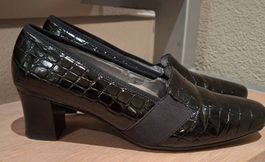 Jenny by Ara Damenschuhe, Schwarz Kroko-Optik, Gr. 39, Top!
