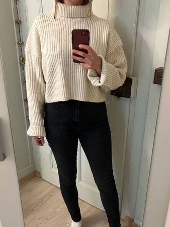 Strickpullover mit Rollkragen, Grösse S