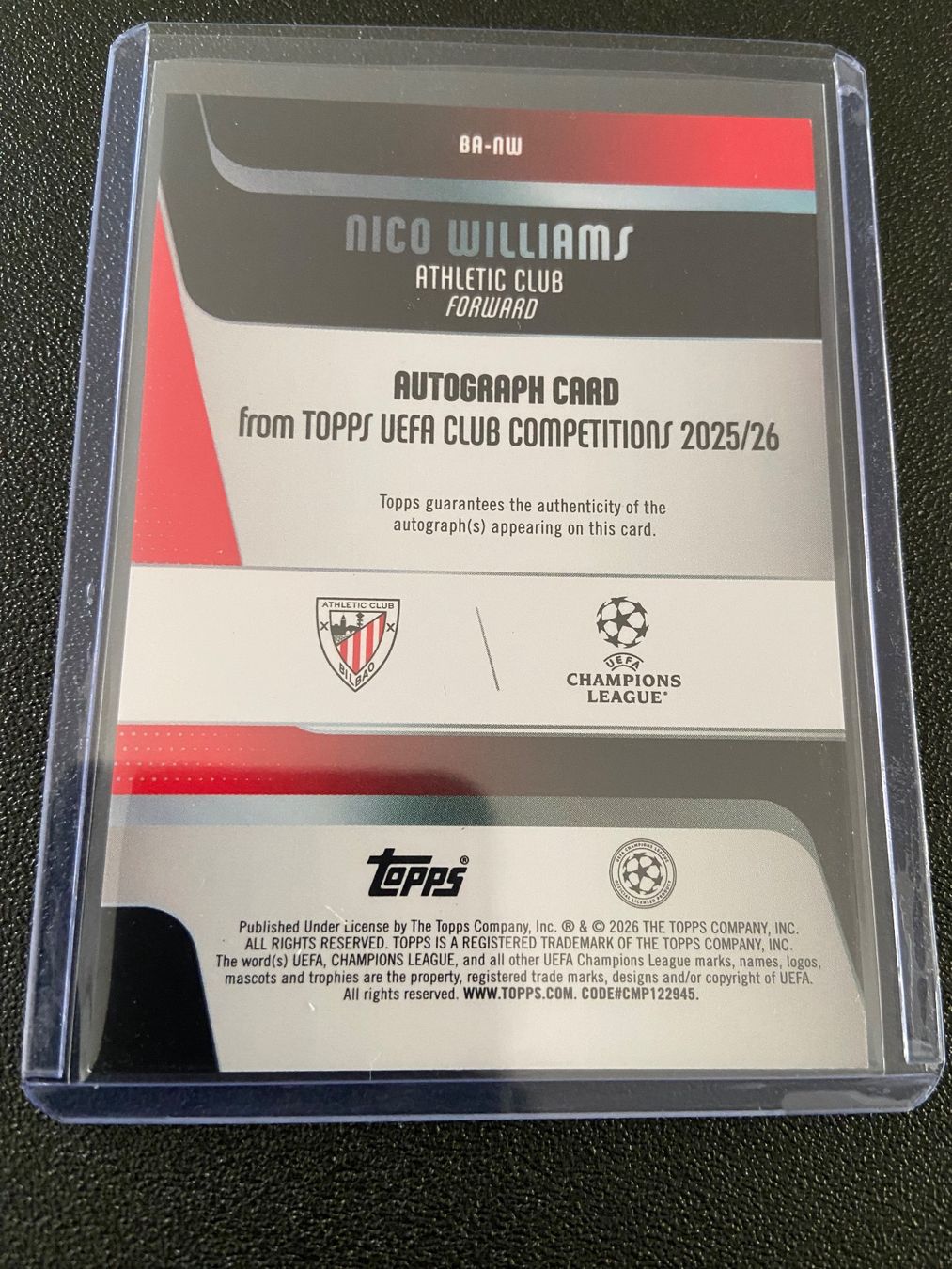 Topps Sammelbilder & Trading cards: Nico Williams Auto 59/75 Topps UCC Flagship 25/26 – Gebraucht aus Dagmersellen von dav_b656 1