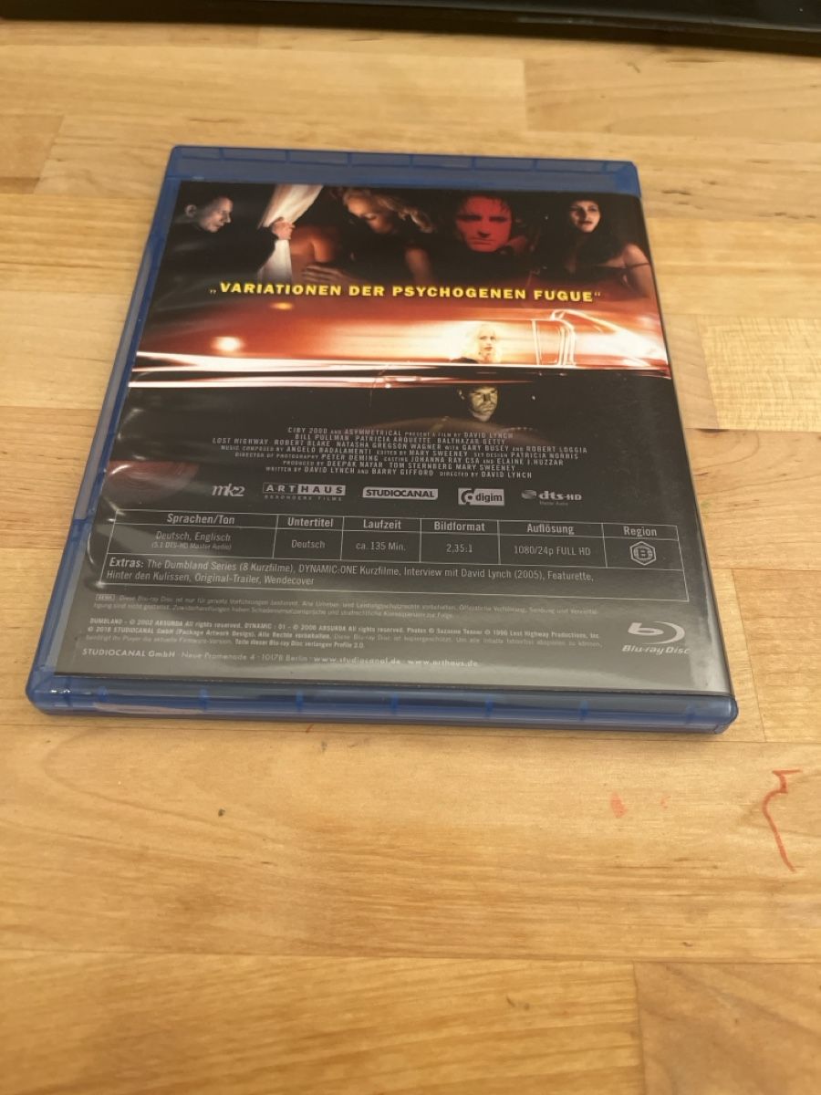 Tutti i DVDs: Lost Highway Blu-ray David Lynch – Nuovo (secondo la descrizione) da Sargans venduto da pat_lqj7 1