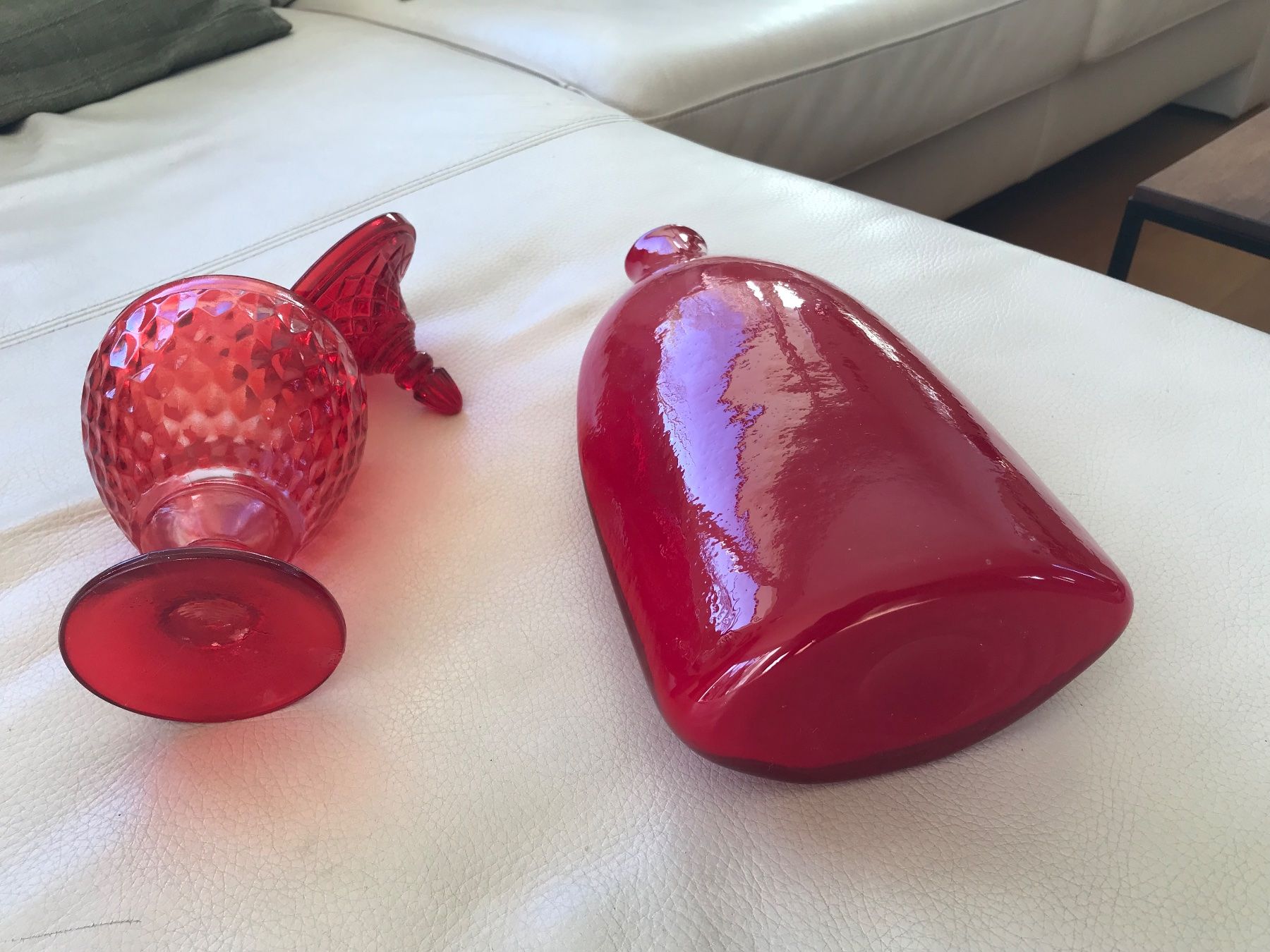 Vasi & Recipienti: Rote Deko-Vase & Bonboniere aus Glas – Usato da Hittnau venduto da Noppi 3