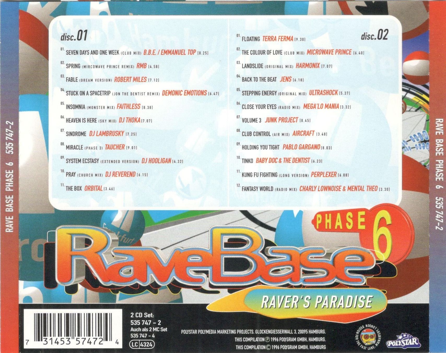 CD: RaveBase Phase 6 Rave Base Doppel CD – Usato da St. Margarethen TG venduto da ursk10 1