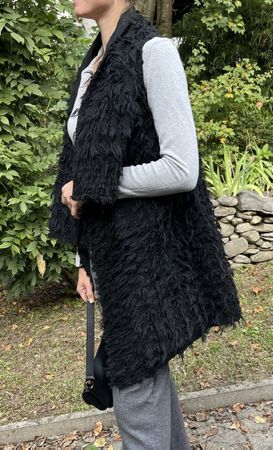 Gilet nero , elegante e particolare-1size👌primavera