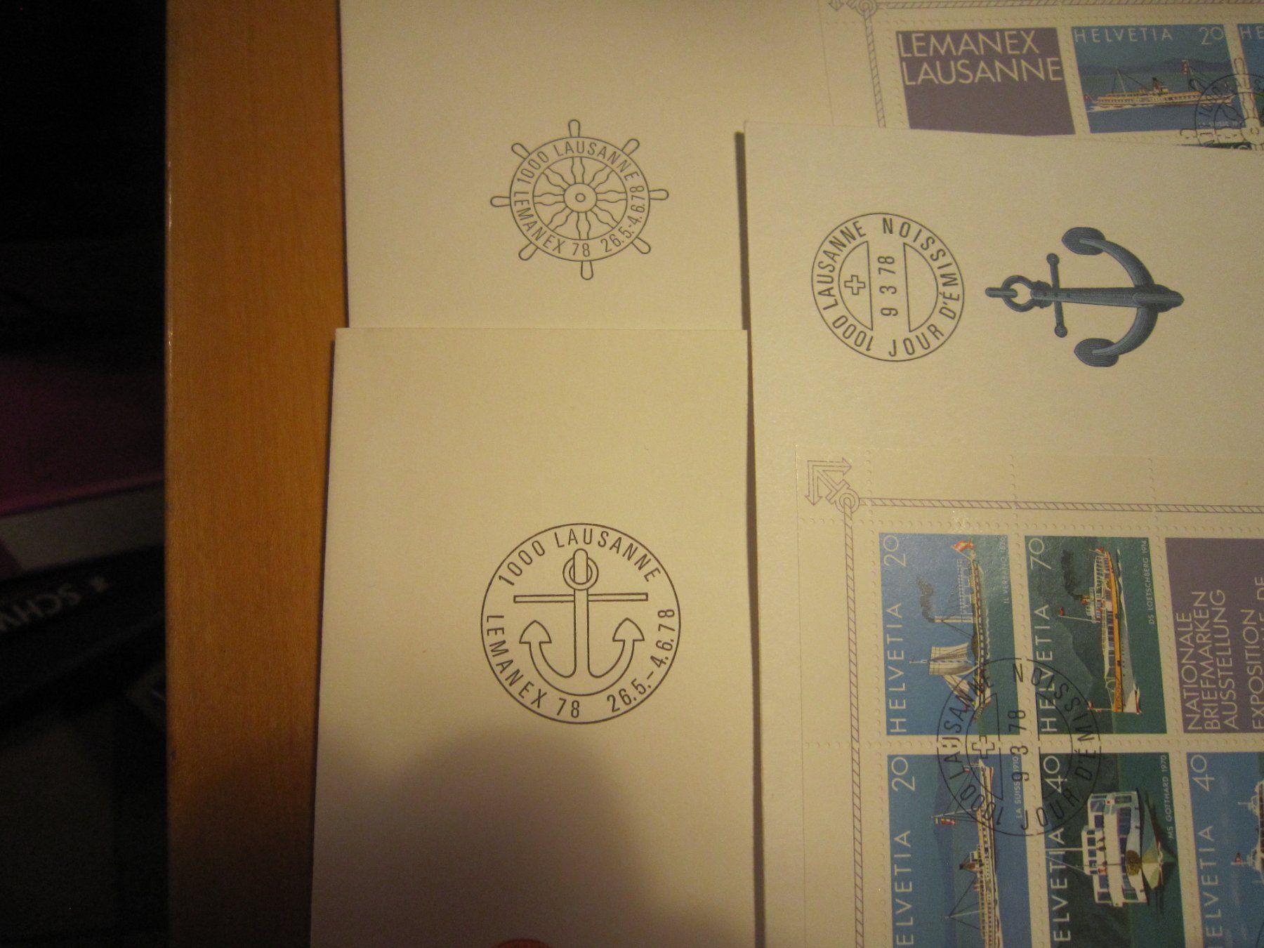 Tutti i francobolli: CH 1978 FDC Lemanex Block verschiedene Stempel – Usato da Gordola venduto da Polentaefung 4