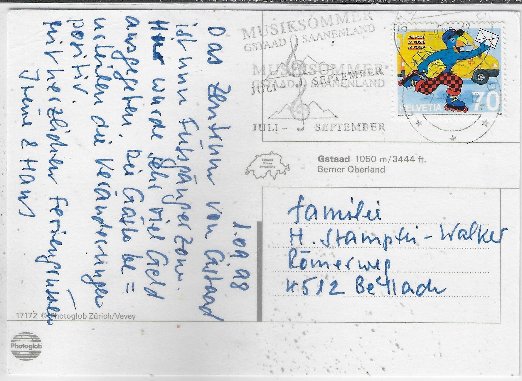 Cartoline postali: Gstaad - Multiview – Usato da Ettingen venduto da Kartenplanet 1