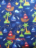 Baumwolljersey Coupon 50x150cm / Piratenschatz