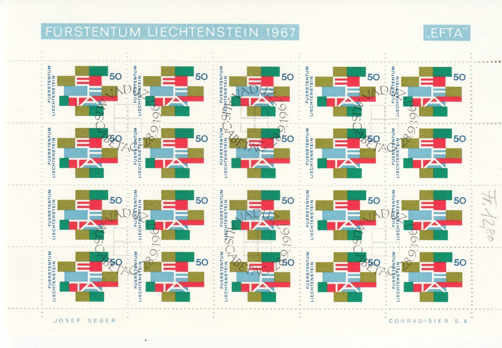 Tutti i francobolli: LBK 420 Bogen mit ET – Usato da Bürglen TG venduto da StampGraf