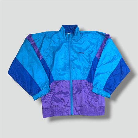 Adidas vintage 80s blue track jacket