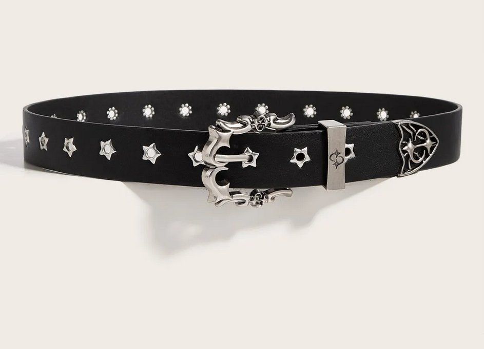 Cinture: Rivert Gradient Black Gothic Punk Belt - Ceinture gothique – Nuovo e nell'imballaggio originale da Lausanne venduto da FASHION-WORLD-SHOP 2