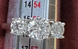 Anello gemme moissanite argento 925 misura 55